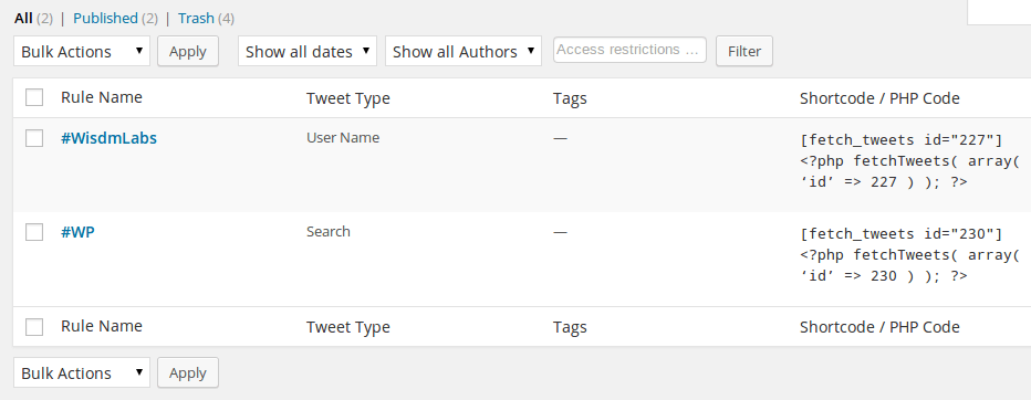 3 Manage tweeting Rules