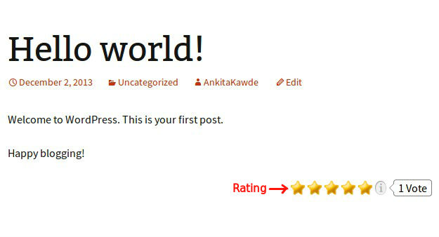 4 Example of Star Rating Widget