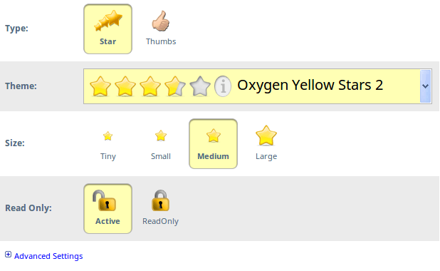 StarRating Star Rating Widget