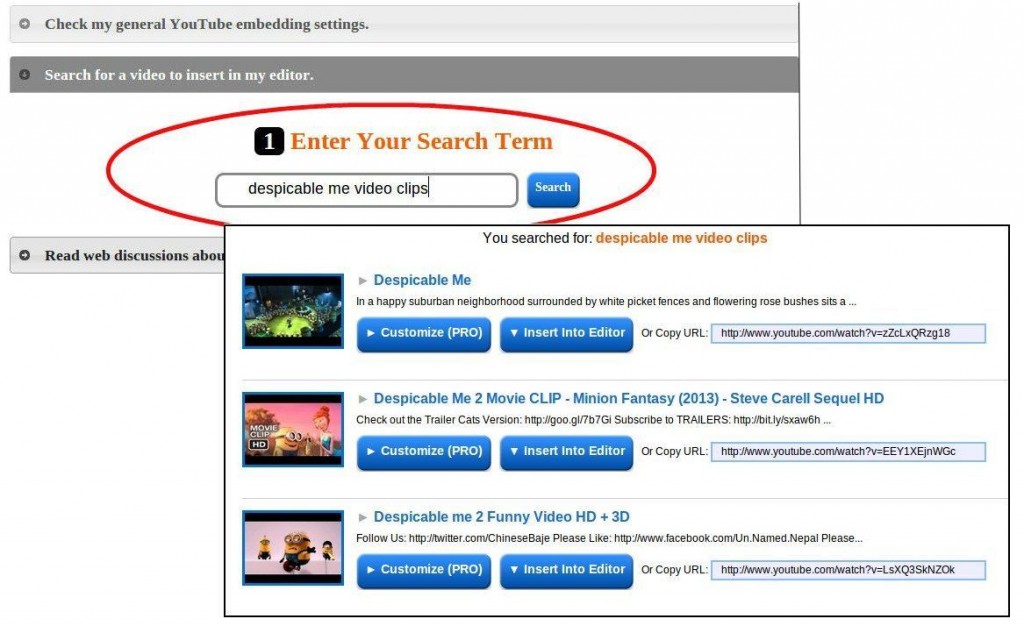 YouTubeEmbed1 YouTube Video Search Bar