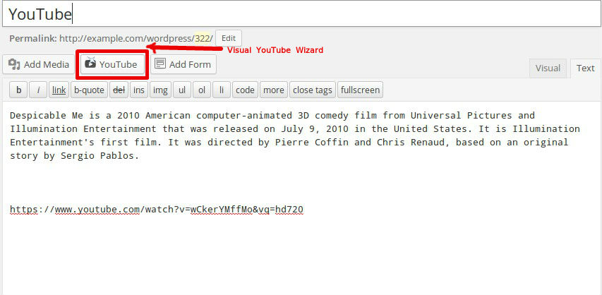 YouTubeEmbedWizard YouTube Embed Wizard