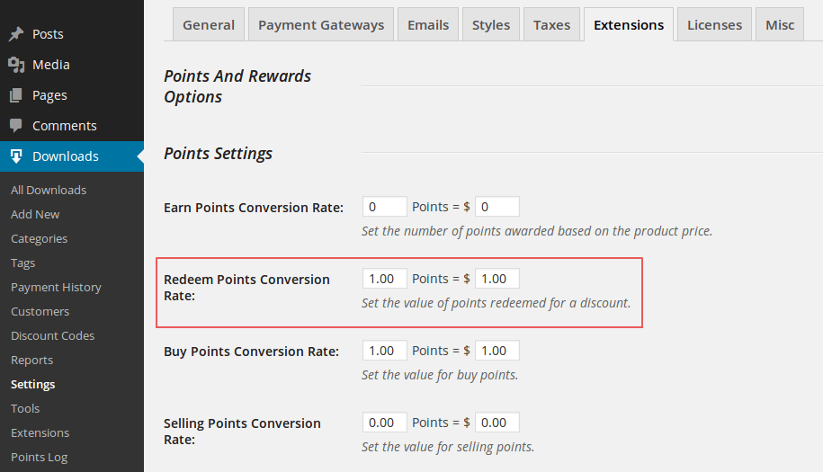 edd-points-redeem-setting