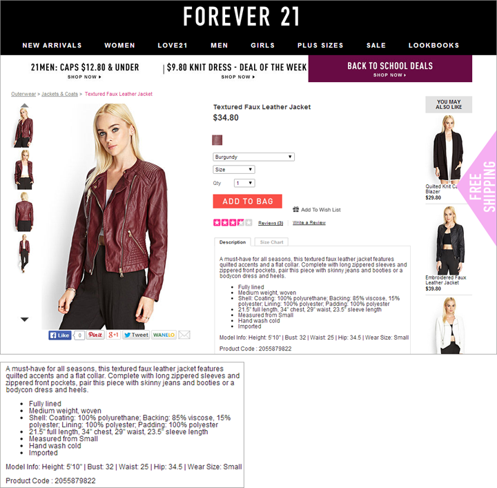 forever21 description forever21 description