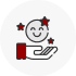 Customer satisfaction rating icon