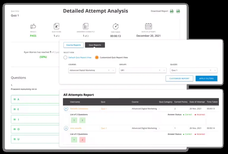 Create better Quizzes wisdm report feature img
