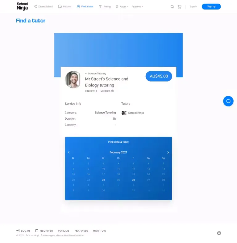 Instructor Page